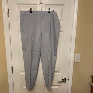 #122 Talbots Side Zip Blue and White Weave pants, size 18 #122